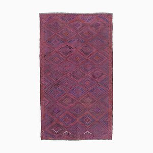 Tapis Kilim Vintage Tissu Kilim Anatolien Rose Fait Main