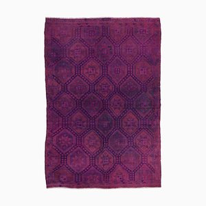 Pink Anatolian Hand Knotted Wool Vintage Kilim Carpet