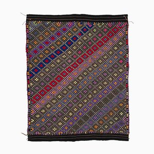Alfombra Kilim Oriental oriental de lana multicolor hecha a mano