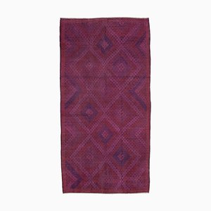 Tapis Kilim Vintage Fait Main Laine Anatolienne Rose