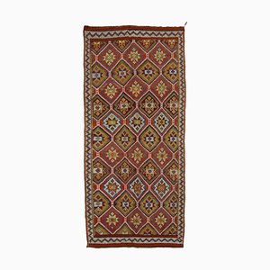 Tappeto Kilim vintage multicolore fatto a mano, lana, anni '60