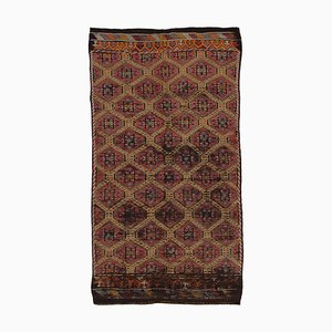 Multicolor Oriental Hand Knotted Wool Vintage Kilim Carpet