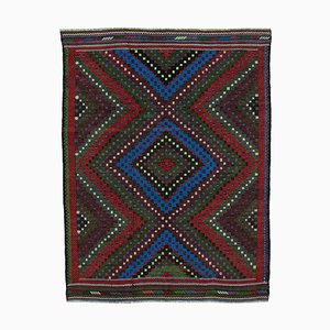 Tappeto Kilim vintage multicolore fatto a mano, lana, anni '60