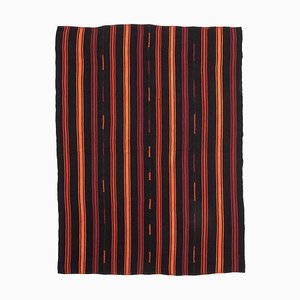 Brauner Handgeknüpfter Handgeknüpfter Vintage Kelim Teppich aus Stammeswolle