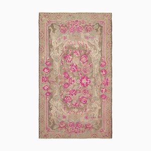 Tapis Kilim Vintage Tissé Main, Moldau, Beige