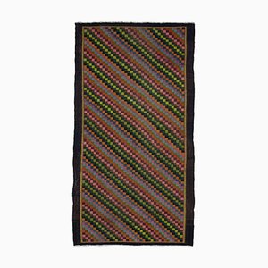 Tapis Kilim Vintage Bessarabien Noir Fait Main