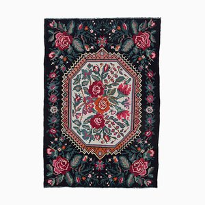 Tapis Kilim Rose Vintage Tissé Main en Laine Nanche