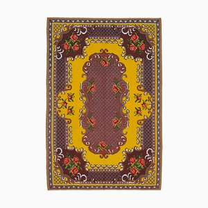 Tappeto Kilim vintage tribale Bessarabio fatto a mano rosso