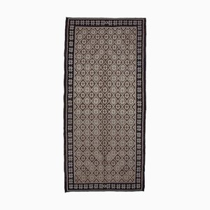 Tapis Kilim Tapissé Vintage Tissé à la Main Noir Tapissier