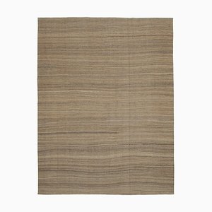 Tappeto Kilim laminato a mano marrone anatolico Flatwave Kilim