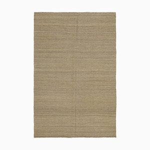 Oriental Beige Hand Knotted Wool Flatwave Kilim Carpet