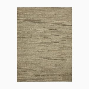 Tapis Kilim Anatolian Beige Tissé Plat en Laine Beige