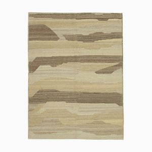 Tapis Kilim Oriental Beige Fait Main en Laine Tissée Main