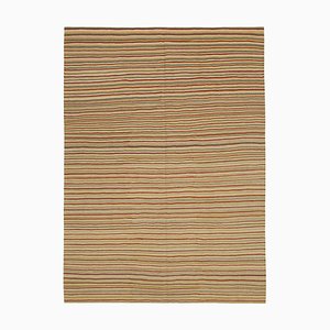 Tappeto Kilim laminato Flatwave antico beige intrecciato a mano