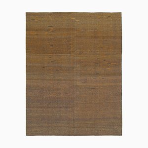 Tappeto Kilim laminato a mano marrone anatolico Flatwave Kilim