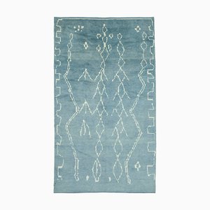 Tapis Tribal Long Fait Main Bleu, Maroc