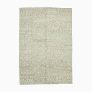 Beige Moroccan Hand Knotted Wool Decorative Rug