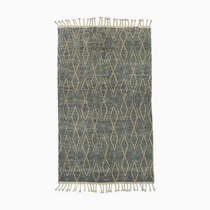 Grey Moroccan Handwoven Long Pile Tribal Rug