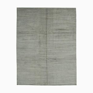 Grey Moroccan Handmade Wool Geometric Rug