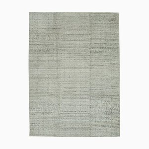 Grauer Marokkanischer Handgeknüpfter Dekorativer Teppich aus Wolle