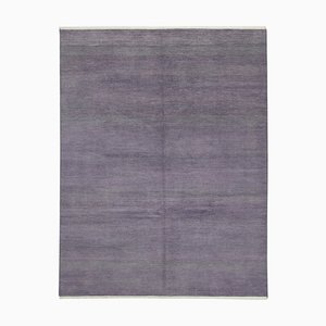 Tapis Décoratif en Laine Violet Fait Main, Maroc