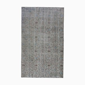 Tapis Antique en Laine Anatoliane Grise Fait Main