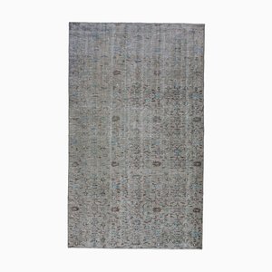 Vintage Anatolian Grey Hand Knotted Wool Rug