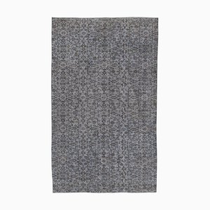 Tapis Antique en Laine Anatoliane Grise Fait Main