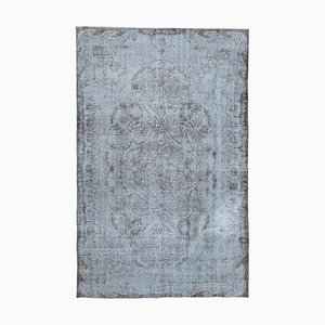 Tapis Oriental en Velours Faible Tissé à la Main Gris