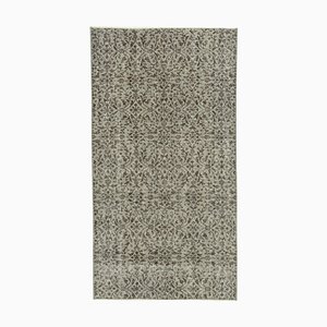 Grey Contemporary Overdyed Wool Small Rug