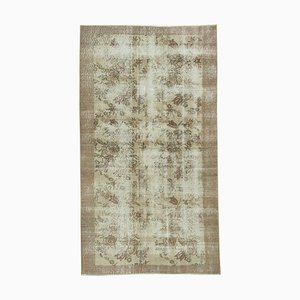 Overdyed Green Anatolian Hand Knotted Small Rug