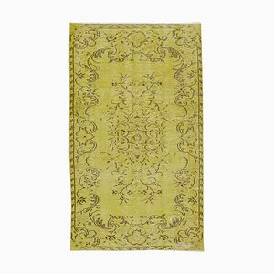 Petit Tapis Vintage en Lait Retraité Jaune