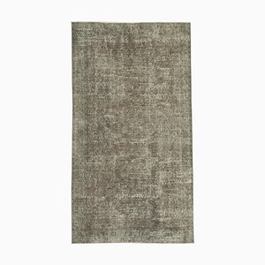 Grey Anatolian Hand Knotted Wool Vintage Rug