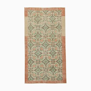 Beige Oriental Handwoven Low Pile Overdyed Carpet