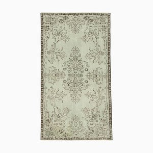 Grey Anatolian Hand Knotted Wool Vintage Rug