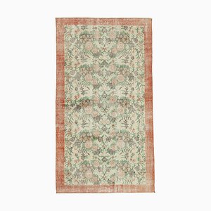 Tapis Vintage Fait Main Vert Laine, Turquie