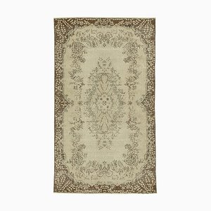 Tapis Vintage Fait Main Laine Beige, Turquie