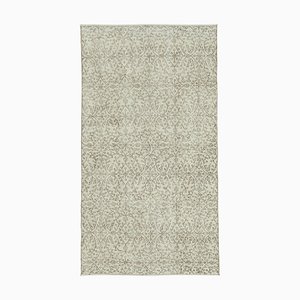 Tapis Reteint à la Main Beige Antique Faible en Poils