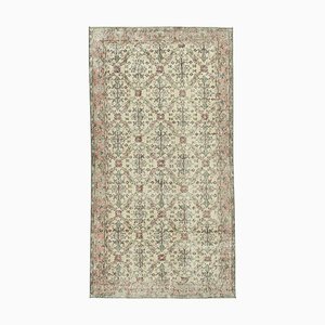 Petit Tapis Oriental Rouge Vintage en Laine