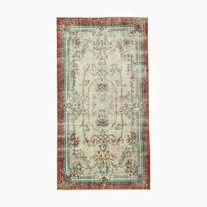 Tapis Reteint Main en Laine Beige, Turquie