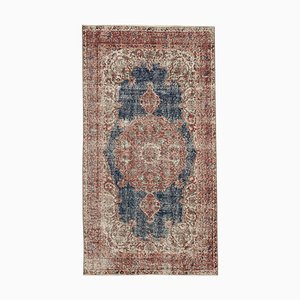 Beige Anatolian Hand Knotted Wool Vintage Rug