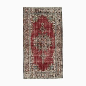 Overdyed Beige Anatolian Hand Knotted Small Rug