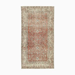 Petit Tapis Beige Retroissé en Laine