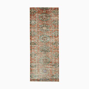 Red Oriental Handwoven Low Pile Overdyed Rug