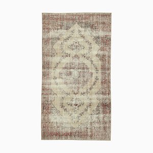 Tapis Reteint à la Main Beige Antique Faible en Poils