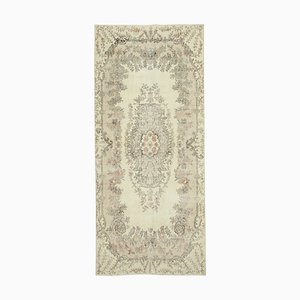 Beige Oriental Handwoven Low Pile Overdyed Rug