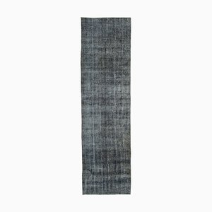 Tappeto grigio anatolico runner antico