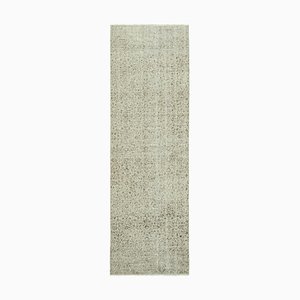 Tapis de Couloir Mid-Century Fait à la Main Beige