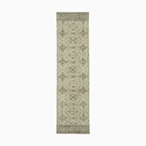 Handgearbeiteter antiker Teppich aus handgemachter Wolle in Beige