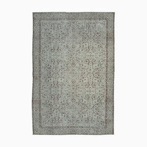 Large Vintage Grey Oriental Handwoven Overdyed Rug